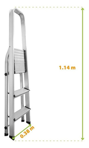 Durkam Aluminum Ladder 3 Steps 1