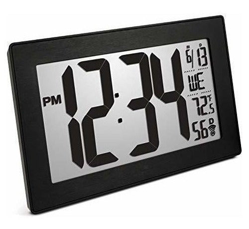 Marathon Cl030068bk-bs Delgado Reloj De Pared Con Calendario 0