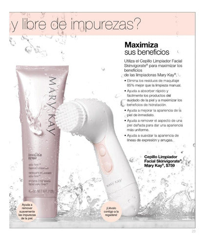 Mary Kay Skinvigorate Sonic Facial Cleaner Brush + Repair Foam 2