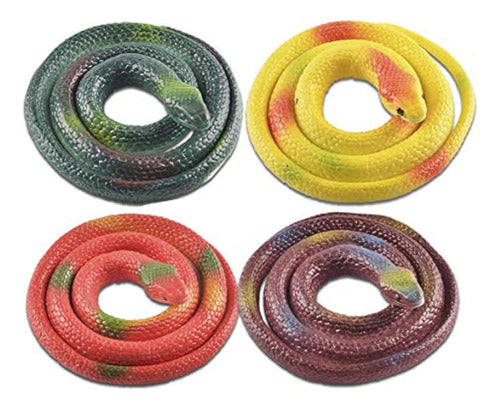 LRCXL Realistic Rubber Snakes - 4 Pieces 0