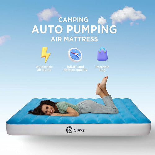 Ciays Double Air Mattress with Built-in Pump, Mattress I 3