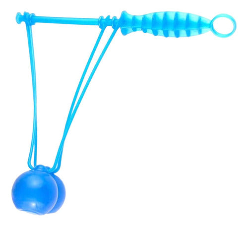 Brinquedo Mini Clackers Balançar Bolas Em Uma Corda Azul 5