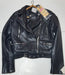 Young Desing Black Eco-Leather Women's Fitted Cross Front Jacket 3