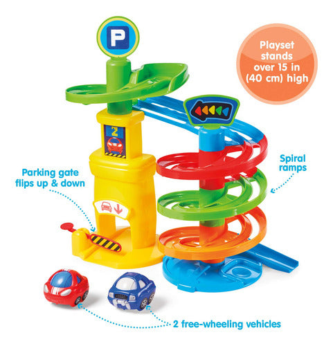 Kidoozie Park 'n Roll Garage, Toy Playset with Vehicles 1