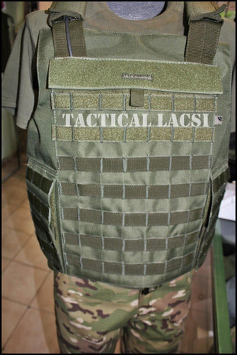 Tactical Lacsi Molle Plate Carrier Vest - Green 2