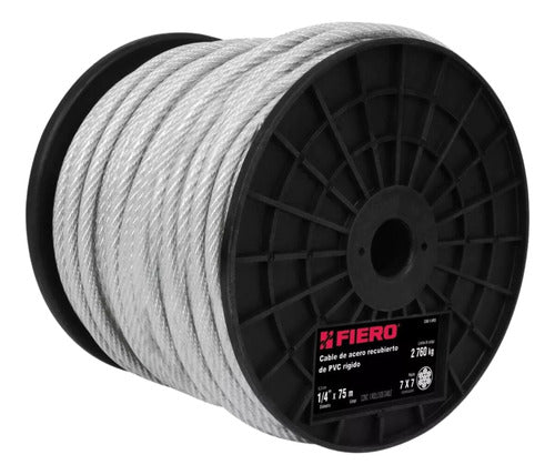 Rollo Cable Acero Forro Pvc 1/8 (3,1 Mm) 75 Mt - Mara 0