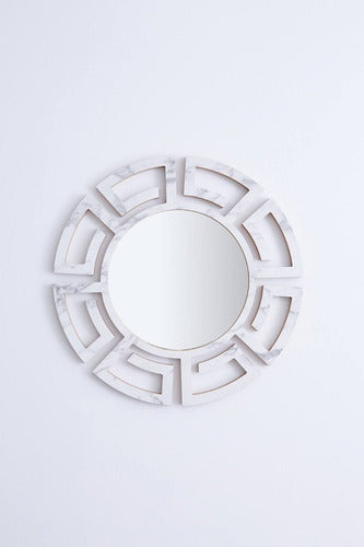 Aztec Mirror Wood Melamine Round Decoration Design 5