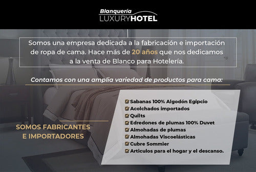 Blanquería Luxury Hotel Almohada De Fibra Siliconada Pack X 2 0,50 X 0,70 2