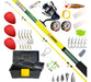 Kit De Pesca Caña 2.10 + Reel + Caja Completa Rio + Lineas 0