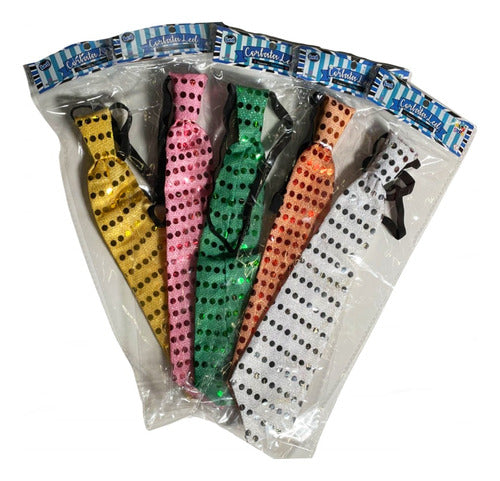 Party Corbata Luminosa X20 Led Cotillon Luminoso Corbaton Carioca 0