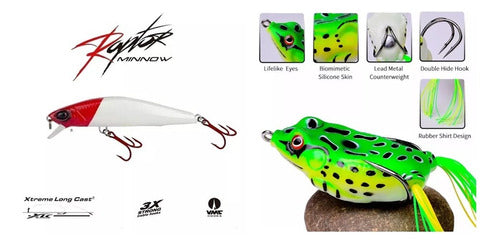 Cimarron Fishing Lure Set, 2 Dorado Surubi Lures + Gift Frog Hook 0