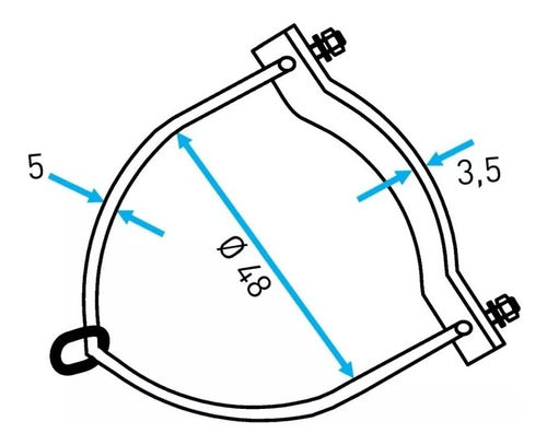 LCT Abrazadera Pilar Domiciliario 48mm Diametro Lct Pkd-31 3