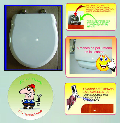 Toilet Seat and Bidet The Gap White Metal 1 and 3 Holes 2