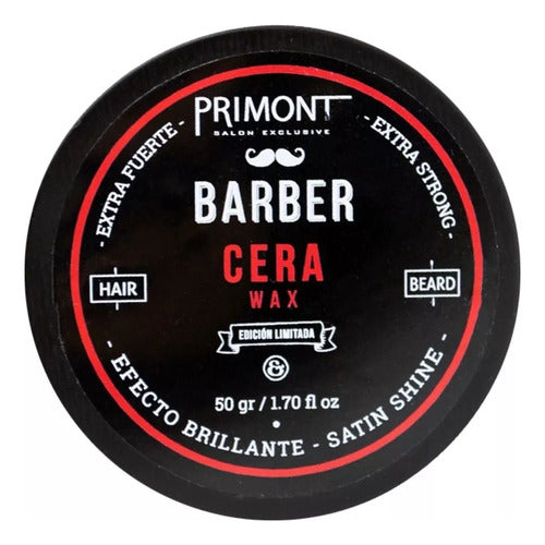 Kit Primont Barber Shampoo Cera Acondicionador Serum Barba 4