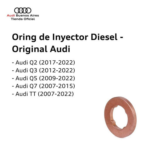 Audi Diesel Injector O-Ring for A4 2005 to 2022 2