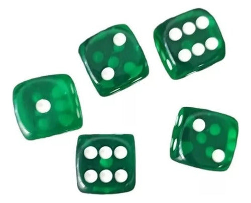 25 Transparent Acrylic Large 17mm Dice Various Colors Pack 3
