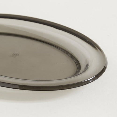 Generic Oval Smoke Acrylic Tray 22.5x31cm 1