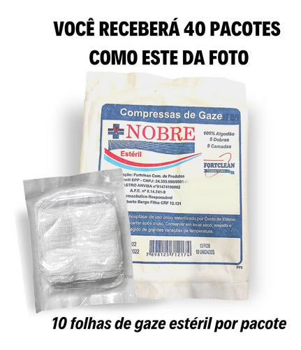 Compressa De Gaze Estéril 13 Fios Hidrófila 400 Uni 1