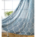 Miuco Dusty Blue Semi-Transparent Embroidered Moroccan Curtains 0