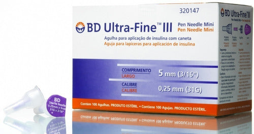 Disposable Ultra-fine Needle 31gx5mm X100 BD for Pen 0