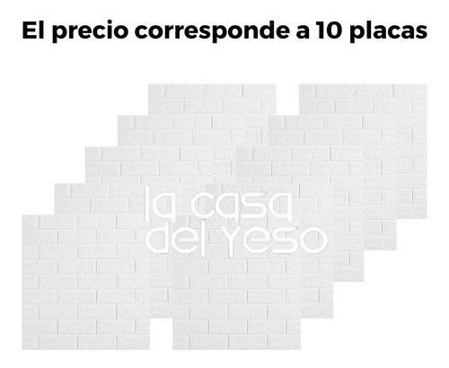 La Casa del Yeso Placa Autoadhesiva Revestimiento Pared Blanco (Pack 10 Uni) 1