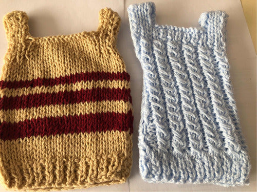 Hand-Knitted Baby Vest 0-3m 2