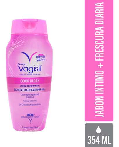 Jabón Líquido Dermo Vagisil Odor Block 354ml Cuidado Intimo 1