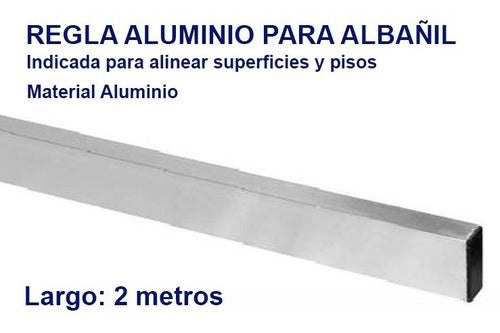 Regla Albañil De Aluminio 1 Mt 2