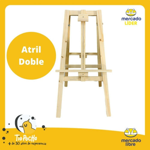 Tio Pocho Arte Double-Sided Kids Easel with Acrylics and Fibers 7