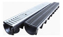 Generic Exterior Linear Grate + Floor Channel 14x100cm Black PVC 0