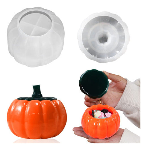 Isuperb Pumpkin Jar Silicone Mold with Lid 0