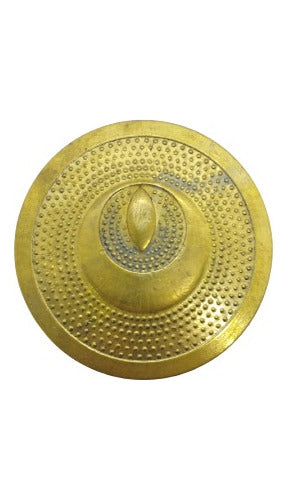 Tapa De Bronce Escorial Dentada Grande Con Logo 0