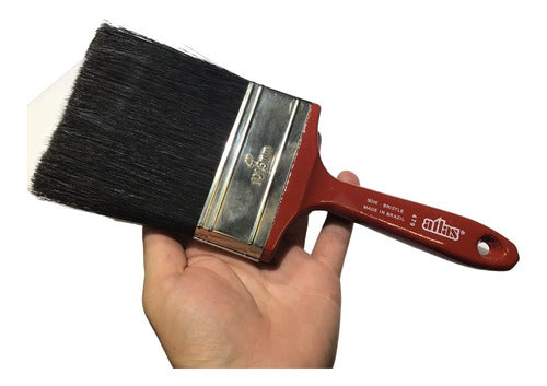 Multi-Purpose Brush 101.6mm Atlas 479 Pure Silk Bristles Wood Handle 6