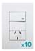 Jeluz Light Switch Armada Platinum Point and Socket Pack X10 1