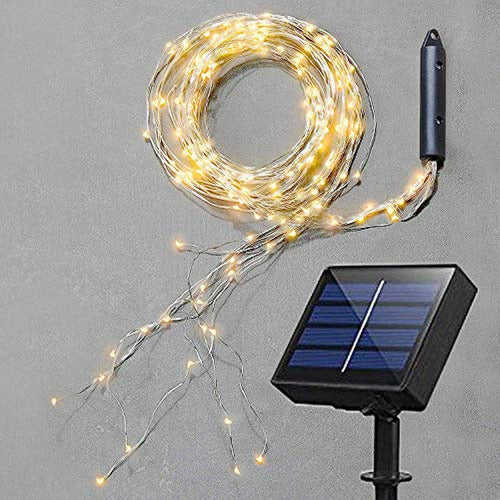 Soltuus Solar Fairy String Lights Outdoor, Multi Strand 180 0