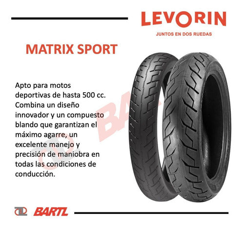 Cubierta Moto 100/80-17 Levorin Matrix Sport Tl 1