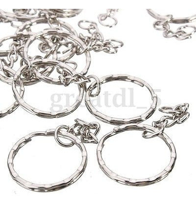 Keyring Blanks Joyas Llaveros Silver Tone Findings Split 1