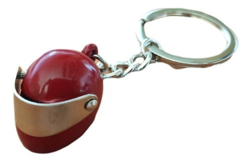 Motorcycle Helmet Keychain Steel/Aluminum PEM 12