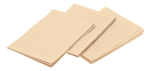 Nuolux 100pcs Vintage Kraft A5 Papel De Carta Forrado Papel 2