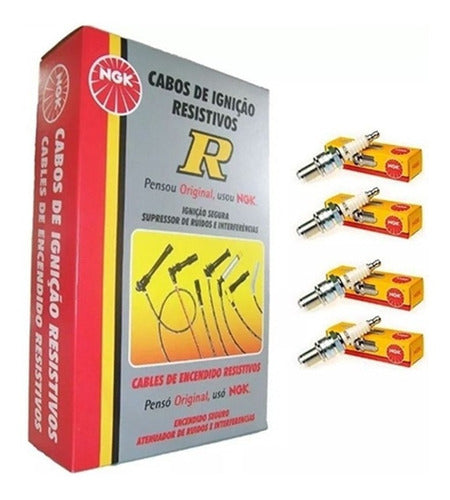 NGK Cables and Spark Plugs Strada 1.4 8v Fire GNC Compatible Kit 0
