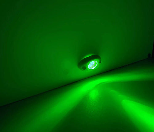 Luz De Cortesia Em Abs Branco 4 Leds - Verde - 12 V - Oval 1