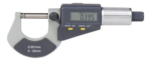 Micrometro Exterior Digital Accud 0 Mm - 25 Mm , 0.001mm 0