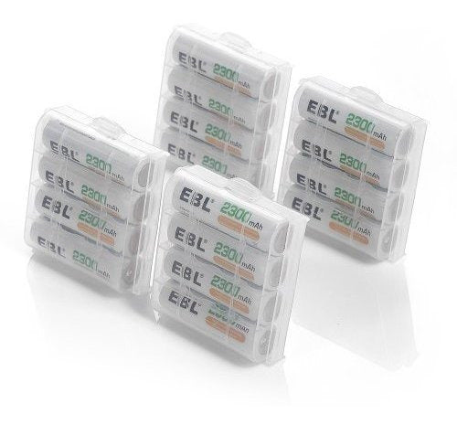 Baterias Recargables Ebl Aa 2300 Mah Nimh 16 Caja De Almacen 1