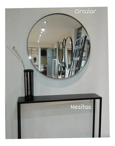 AMORESDEESPEJOS Round Iron Mirror 60 Diameter 2