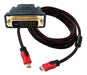 DVI-I Male to HDMI 24+5 Adapter + 1.5m Reinforced HDMI Cable 0