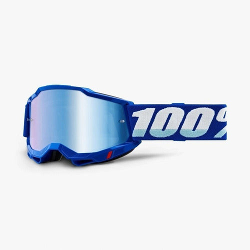 100% Accuri 2 Blue Mirror Blue Lens Goggles 0