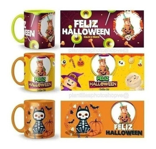 Plantillas Halloween Tazas Tazones Sublimacion 0