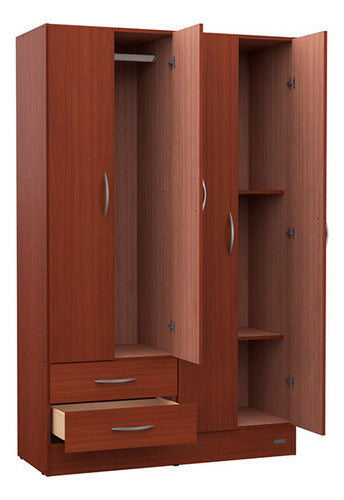 Mosconi Placard Ropero 4 Puertas 2 Cajones Revestido 182x115x47 Cm 7