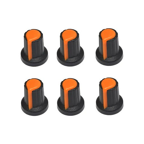 Pack of 6 Plastic Knob WH148 for 6mm Potentiometer - Assorted Colors 5