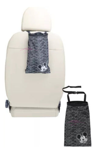 Disney Mickey Car Protector Set - Seatbelt Cover + Sunshade + Organizer Bag 2